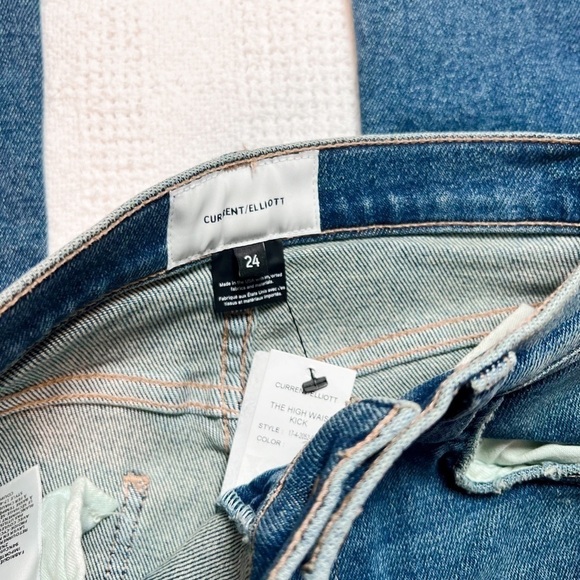 CURRENT ELLIOTT High Waist Distressed Kick-flare Jeans - Picture 11 of 12